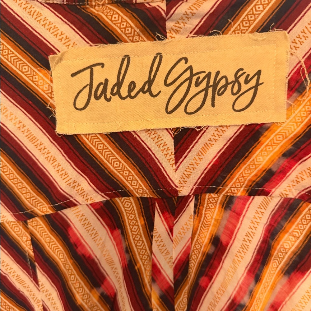 Jaded Gypsy NWOT Striped Maxi Dress with Chevron Detail  S/M new $198